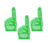 Didiseaon Accessori da Cheerleader per Ragazze 3 Pezzi Dita Giganti in Schiuma Eva Verdi per Tifo Sportivo Mani Morbide per Eventi Calcio e Baseball