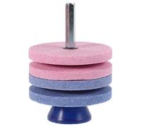 Didiseaon Affilatrice Doppio Strato per Tosaerba e Cesoie da Giardino, Mola Industriale Resistente all’Usura, Utensile Portatile per Manutenzione e Affilatura Accessori Giardinaggio