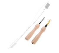 Didiseaon Aghi da Ricamo con Manico in Legno Ergonomico Kit Punch Needle per Cucito e Applique su Cotone Lino e Tessuti Misti Accessori per Lavori Mano DIY e Decorazioni