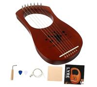 Didiseaon Arpa Portatile a 7 Corde in Legno Stile Antico Due Plettri, Strumento Musicale per Ragazzo Ragazza, Regalo per Sviluppare Passioni e Stimolare Corpo e Spirito