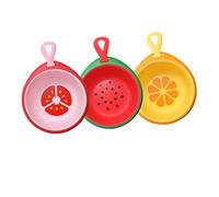 Didiseaon Bacinella da Bagnetto in Pp e Silicone Design Fruttale 3pezzi Bacinella da Bagnetto Portatile per Ragazzo Ragazza Creativa e Facile da Pulire