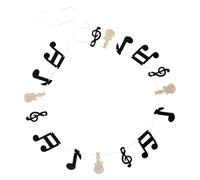 Didiseaon Banner Musicale Decorativo Note e Chitarra Scintillante, Striscione Fotografico per Feste e Matrimoni a Tema Musicale, Ghirlanda a Tema per Eventi e Compleanni