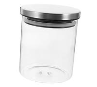 Didiseaon Barattolo in Vetro Ermetico con Coperchio in Acciaio Resistente Contenitore Trasparente per tè Cereali e Dolci Design Sigillante per Cucina e Conservazione Aromi