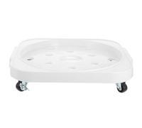Didiseaon Base Mobile con Ruote e Freno per Bombola di Gas Supporto Versatile in Pp Bianco per per Bombole e Vasi da Fiori
