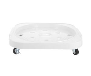 Didiseaon Base Mobile con Ruote e Freno per Bombola di Gas Supporto Versatile in Pp Bianco per per Bombole e Vasi da Fiori