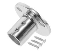Didiseaon Base Tonda per Corrimano Barca in Acciaio Inox 22mm 90 Gradi | Flangia Rotonda, Montaggio per Tubo 22mm, Finitura Lucida Argento, Supporto Stabile per Yacht e Installazioni Esterne