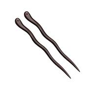 Didiseaon Bastoncino Chioma Ebano, 2 Pezzi, Forcina Vintage Da Donna, Accessorio in Legno Liscio e Lucido, Per Regali e Uso Frequente