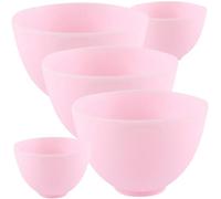 Didiseaon Bicchiere in Silicone Flessibile per Maschera Viso DIY Set da 5 Pz per Cura della Pelle a Casa, Bar, Salone e Attività all'Aperto