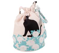 Didiseaon Borsa a Sacchetto Giapponese Kimono Chiusura a Coulisse, Pratica e Versatile Beige, Borsa Gatto Adorabile per Passeggiate e Uso Quotidiano