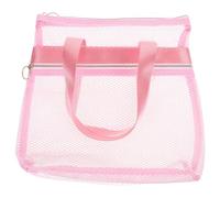 Didiseaon Borsa da Spiaggia in Nylon Rosa Rete Trasparente, Borsa da Doccia Portatile per Nuotatrici e Viaggiatrici, per Contenere Biancheria e Raccogliere Conchiglie