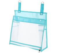 Didiseaon Borsa Giocattoli da Bagno con Cerniera Organizer da Parete per Giochi Ragazzo Supporto Appeso con Doppio Anello Design Animale Blu Capiente e Traspirante per Bagno e Passeggino