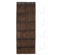 Didiseaon Borsa Non Tessuto da Appendere 24 Scomparti Porta Oggetti | Organizzatore a Tasche, Colore Caffè, per Dietro la Porta, Include Quattro Ganci