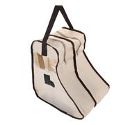 Didiseaon Borsa per Scarpe in Cotone Beige Leggera e Pieghevole Manico, Grande Capacità per Scarpe e Roller Skate, per Viaggi e Uso Quotidiano