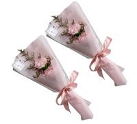 Didiseaon Bouquet di Fiori di Sapone Rosa 2 Pezzi, Sapone Profumato a Forma di Rosa, Aspetto Delicato, per Matrimoni e San