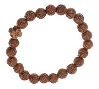 Didiseaon Bracciale Perline Croce Uomo in Resina Legno Plastico, Fede | Colore Caffè, Superficie Liscia, Simbolo Significativo, per Polso, Preghiera e Doni