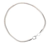 Didiseaon Bracciale Tondo Catena Serpente in Argento Sterling Placcato Braccialetto Osso di Serpente per Donna Resistente Moda