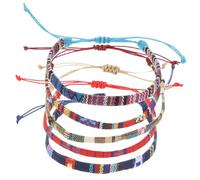 Didiseaon Braccialetti da Donna Intrecciati in Corda Regolabili, Set 5 Pezzi, Braccialetti Amicizia e Cavigliere Semplici, Taglia Unica Adatti per Uso Quotidiano e Regalo tra Coppie