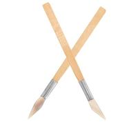 Didiseaon Brunitoio in Agata Naturale 2 Pezzi con Manico in bambù per Lucidatura e Levigatura Gioielli, Strumento Professionale per Orafi e Hobbisti, Superficie Liscia Sicura per Uso Prolungato