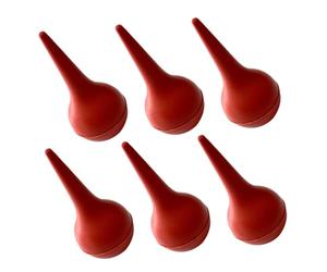 Didiseaon Bulbo la Pulizia delle Orecchie e Naso in Gomma Rossa, 6 Pezzi Multifunzione Soffiatore D’aria e Rimozione Cerume per Ragazzo Ragazza e Strumenti di Precisione