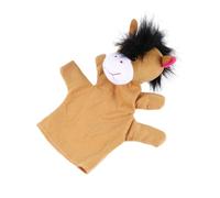 Didiseaon Burattino a Mano Giocattolo per Racconti e Animale in Morbido Peluche Marrone 5 Dita, Guanto Singolo in Peluche Corto e Cotone Pp Regalo Creativo