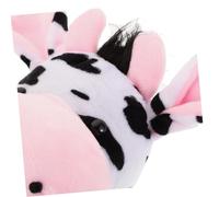 Didiseaon Burattino Mano Mucca Peluche Morbido con Bocca Mobile per Racconta Storie e Gioco Creativo Giocattolo Compleanno e Festa Natale