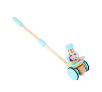 Didiseaon Carrello Giocattolo per Manico Antiscivolo Regolabile Design Cartone Animato Gioco Educativo per Primi Passi Regalo per Bimbi Anni Colore Casuale Colore Casuale