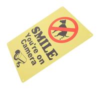 Didiseaon Cartello Segnale di Avvertimento per Cani Scritta Sorridi, Sei Inquadrato Dalla Telecamera", Cartello da Giardino in Metallo Vintage Resistente per Cortili e Spazi Esterni