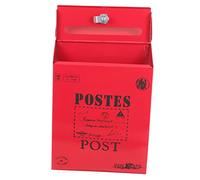 Didiseaon Cassette Postali Vintage in Ferro Stile Retro con Serratura Scatola da Muro Robusta e Decorativa per Esterni Design Semplice e Durevole e Ufficio