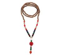 Didiseaon Catena Di Maglione Retrò Bodhi Collana Di Perline Di Legno Lunga Collana Boho Gioielli Feng Shui Ornamento Di Feng Shui Caffè Perline Di Legno