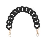 Didiseaon Catena per Borsa Nera Opaca per Tote e Pochette, 1 Pezzo | Finitura Opaca Liscia, Ganci Sospesi alle Estremità, Dettaglio Decorativo per Progetti Fai da Te