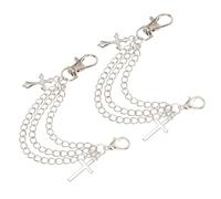 Didiseaon Catene Per Scarpe Multistrato in Lega Argento, Accessori Decorativi Alla Moda Stile Industria Pesante, Leggere e Resistenti Per Scarpe Bianche Piccole, Uso Quotidiano e Feste