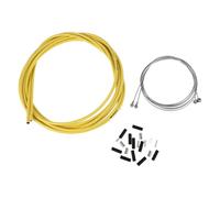 Didiseaon Cavo Freno per Bicicletta Guaina Gialla, Cavo Metallico Resistente per Freno Anteriore e Posteriore, Compatibile Bici da Strada e Pieghevoli, Set Cavi Freni per Manutenzione e Sostituzione