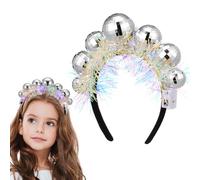 Didiseaon Cerchietto Natalizio Palla da Discoteca in Plastica, Regolabile e Versatile per Feste a Tema Disco e Occasioni Varie, Accessorio Vintage per Donne e Ragazze
