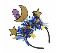 Didiseaon Cerchietto Stelle e Luna per Feste Eid Mubarak Ramadan, Leggero e Comodo, Tessuto Glitter e Elementi Arabi Unici per Occasioni Festive e Raduni