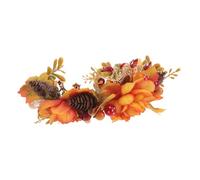 Didiseaon Cerchietto Zucca Arancione Leggero per Halloween Corona Floreale Autunnale, Accessorio Stagionale per Servizi Fotografici Autunnali e Celebrazioni di Fine
