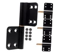 Didiseaon Cerniere Per Porte Interne Nere in Lega Di Alluminio, Set Da 4 Pezzi Per Porte Da Bagno e Zanzariere, Cerniere Robuste Per Apertura Bidirezionale Installazione Versatile