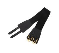 Didiseaon Cintura Larga Elastica da Donna Fascia Regolabile per Vita Comoda Nero con Doppia Fibbia in Poliestere e Metallo e Stile Vintage Elegante