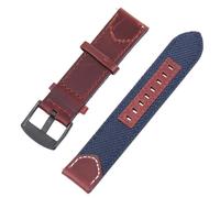 Didiseaon Cinturino Orologio Vintage in Nylon Blu, Regolabile | Cuoio e Nylon, Vestibilità Confortevole, per Regalo di Compleanno o Natale