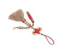 Didiseaon Ciondolo Scopa Piccola per Culla in Legno Color Legno, Amuleto Nodo Cinese Vintage, Protezione Feng Shui per Ragazzo Ragazza, Accessorio Portatile per Cameretta