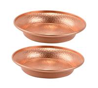 Didiseaon Ciotola le Offerte in Rame 2 Pezzi Design Tibetano Mistico, Lavorazione Fine e Decorazione per Casa e Templi, Ciotola Acqua Sacra per Meditazione