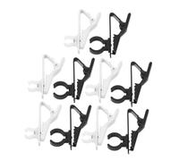 Didiseaon Clip Microfono Lavalier 10 Pezzi, Fermaglio per Bavero in Plastica Nero e Bianco, Supporto per Microfono Lavalier Compatibile, Clip per Registrazione, Streaming e Discorsi