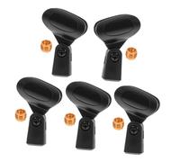 Didiseaon Clip per Microfono Pratiche e Facili da Installare Set da 5 Nero in Plastica e Rame Supporto per Microfoni Wireless e Dinamici, per Registrazione Voce