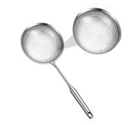 Didiseaon Colino Cucchiaio in Acciaio Inossidabile per Hot Pot Manico Ergonomico Antiscottatura Fitti per Filtraggio Olio per Patatine Verdure e Pasta Utensile Professionale per Cucina