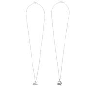 Didiseaon Collana con ciondolo a forma di megafono da cheerleader, 2 pezzi: accessorio alla moda per ragazze cheerleader - Collana da cheerleader per eventi sportivi e attività scolastiche