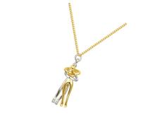 Didiseaon Collana con Ciondolo Semplice in Dorato Gioiello Testimone di Sentimenti per Accessorio Elegante da Indossare Quotidianamente e Regalo per Occasione Speciale