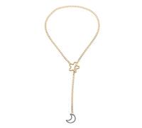 Didiseaon Collana Punk Regolabile Con Stella E Per Donne E Ragazze, Catena A Forma Di Y, Gioielli Per Feste E Spettacoli Rock, Dorata