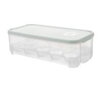 Didiseaon Contenitore e Domestico Uova con Conservazione per Sicura Portauova Portatile 10 Scomparti in Plastica, Impilabile con Coperchio Frigorifero