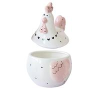 Didiseaon Contenitore in Ceramica Per Uova Forma Di Pollo Ermetico Con Coperchio Per Alimenti Secchi Come Caramelle Forniture Domestiche e Accessori Da Cucina