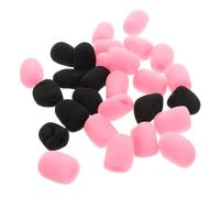 Didiseaon Copertura Microfono in Schiuma Protezione Resistente e Facile Manutenzione 30 Pezzi Colori Rosa e Nero per Cuffie e Microfoni Adatta per Parlare in Pubblico e Cantare