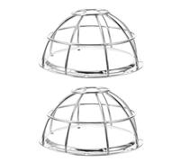 Didiseaon Copertura Protettiva in Rete per Testina Sprinkler a Filo 2 Pezzi Base Argento 106-132Mm Gabbia Antincendio in Metallo Resistente Protezione Contro Manomissioni e Installazione